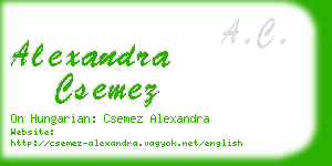 alexandra csemez business card